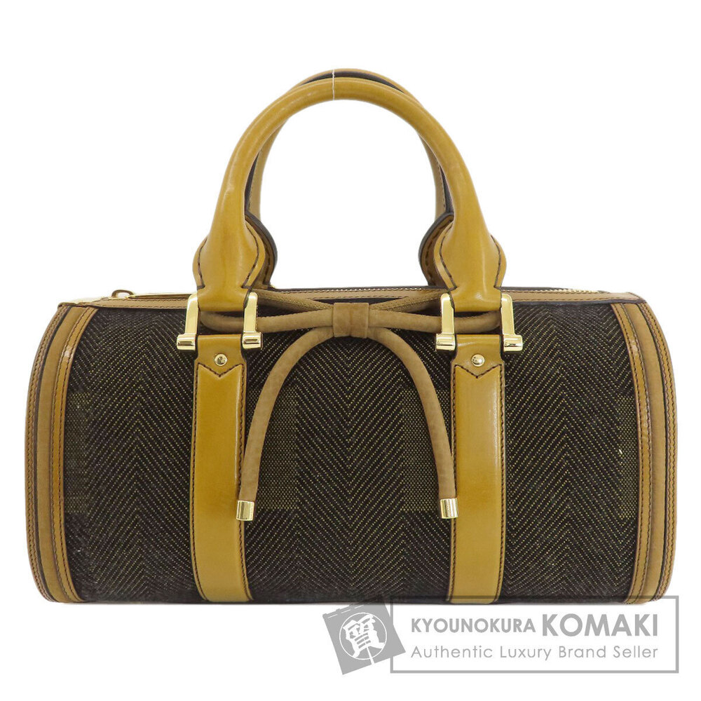 Burberry Rion Handbag Leather Canvas